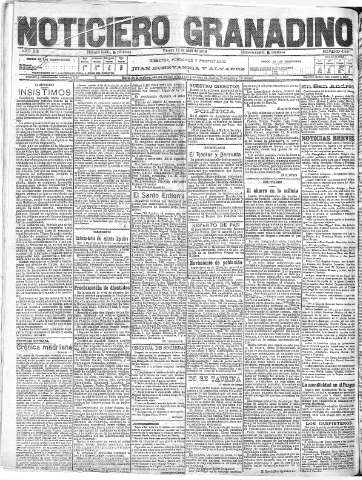 'Noticiero Granadino' - Año XIII Número 4351  - 1916 Abril 14