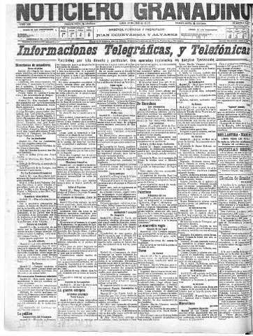 'Noticiero Granadino' - Año XIII Número 4360  - 1916 Abril 24
