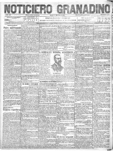 'Noticiero Granadino' - Año XIII Número 4376  - 1916 Mayo 11