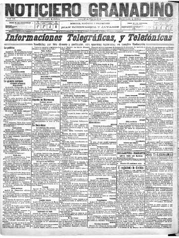 'Noticiero Granadino' - Año XIII Número 4394  - 1916 Mayo 29