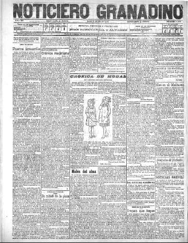 'Noticiero Granadino' - Año XIII Número 4453  - 1916 Julio 27