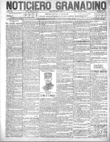 'Noticiero Granadino' - Año XIII Número 4465  - 1916 Agosto 08