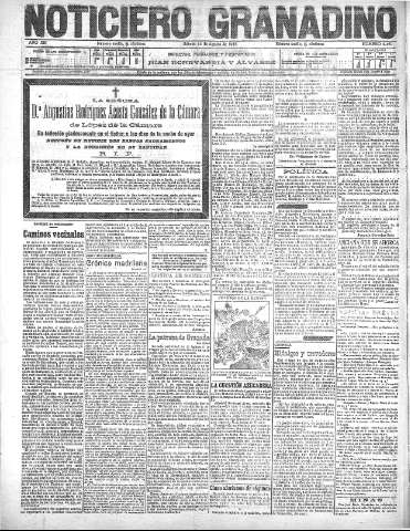 'Noticiero Granadino' - Año XIII Número 4469  - 1916 Agosto 12
