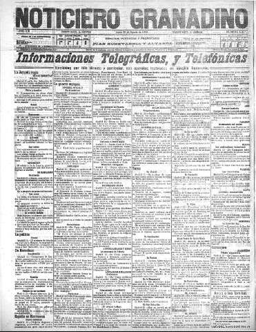 'Noticiero Granadino' - Año XIII Número 4471  - 1916 Agosto 14