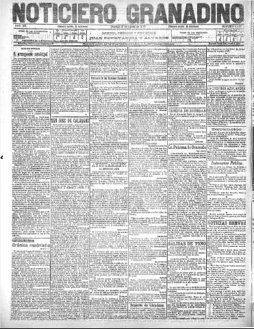 'Noticiero Granadino' - Año XIII Número 4484  - 1916 Agosto 27