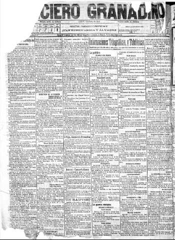 'Noticiero Granadino' - Año XIV Número 4594  - 1917 Enero 01