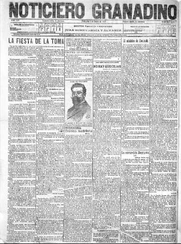'Noticiero Granadino' - Año XIV Número 4596  - 1917 Enero 03