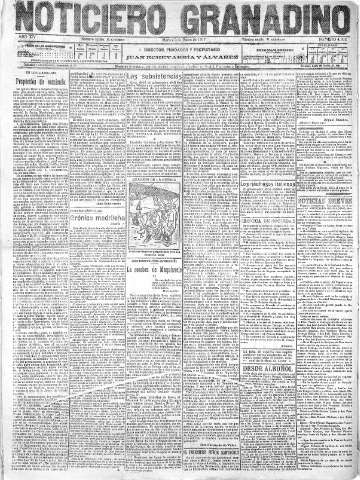 'Noticiero Granadino' - Año XIV Número 4602  - 1917 Enero 09