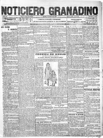 'Noticiero Granadino' - Año XIV Número 4606  - 1917 Enero 13