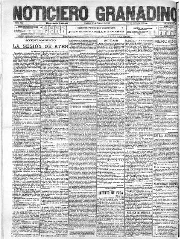 'Noticiero Granadino' - Año XIV Número 4635  - 1917 Febrero 11