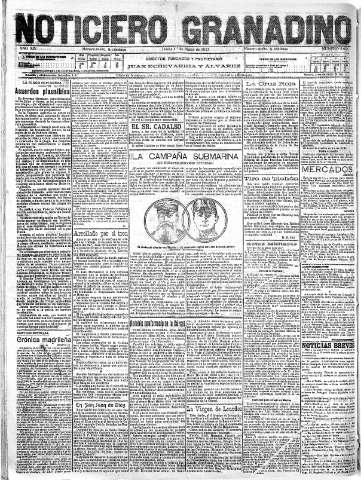 'Noticiero Granadino' - Año XIV Número 4653  - 1917 Marzo 01