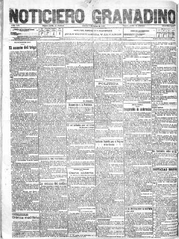 'Noticiero Granadino' - Año XIV Número 4654  - 1917 Marzo 02