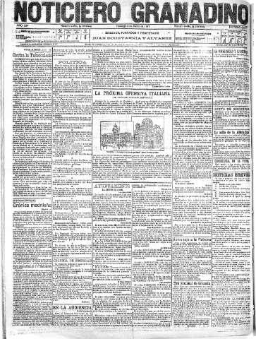 'Noticiero Granadino' - Año XIV Número 4656  - 1917 Marzo 04