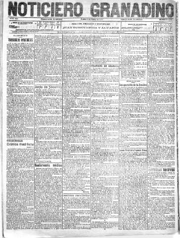 'Noticiero Granadino' - Año XIV Número 4658  - 1917 Marzo 06