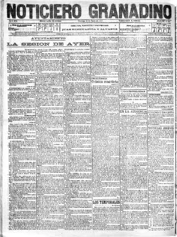 'Noticiero Granadino' - Año XIV Número 4670  - 1917 Marzo 18