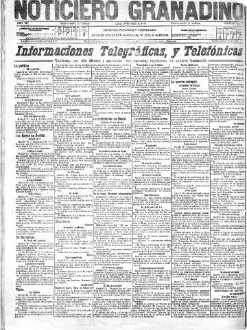 'Noticiero Granadino' - Año XIV Número 4671  - 1917 Marzo 19