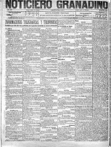 'Noticiero Granadino' - Año XIV Número 4678  - 1917 Marzo 26