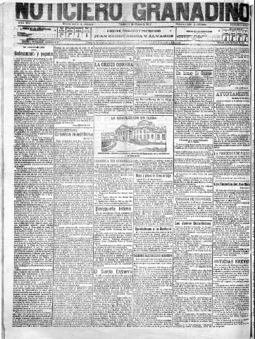 'Noticiero Granadino' - Año XIV Número 4679  - 1917 Marzo 27