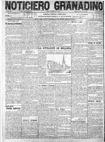 'Noticiero Granadino' - Año XIV Número 4868  - 1917 Octubre 05