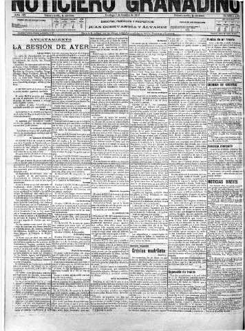 'Noticiero Granadino' - Año XIV Número 4870  - 1917 Octubre 07
