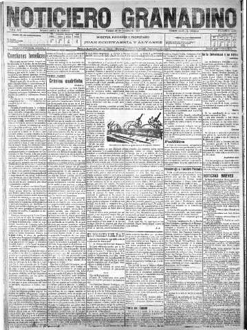 'Noticiero Granadino' - Año XIV Número 4889  - 1917 Octubre 26