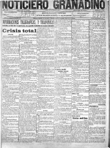 'Noticiero Granadino' - Año XIV Número 4892  - 1917 Octubre 29