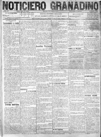 'Noticiero Granadino' - Año XIV Número 4894  - 1917 Octubre 31