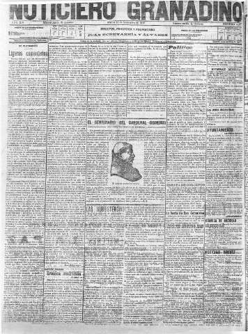 'Noticiero Granadino' - Año XIV Número 4907  - 1917 Noviembre 13