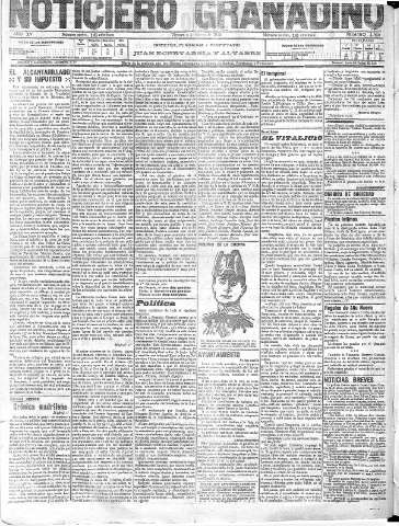 'Noticiero Granadino' - Año XV Número 4960  - 1918 Enero 04