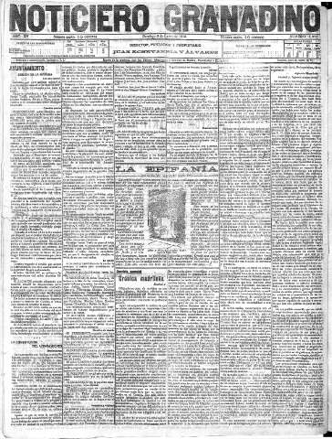 'Noticiero Granadino' - Año XV Número 4962  - 1918 Enero 06