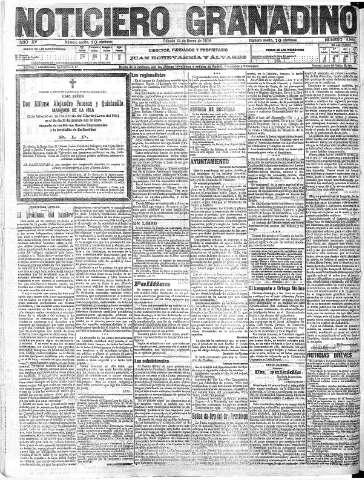 'Noticiero Granadino' - Año XV Número 4966  - 1918 Enero 12