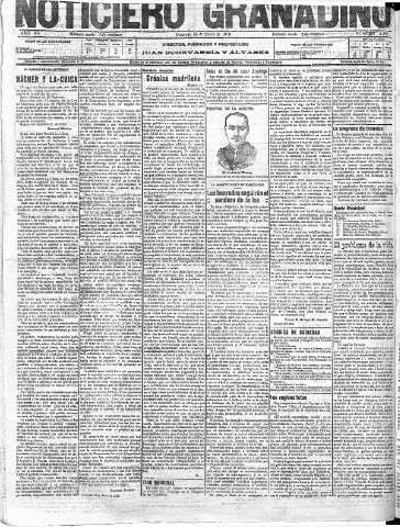 'Noticiero Granadino' - Año XV Número 4967  - 1918 Enero 13