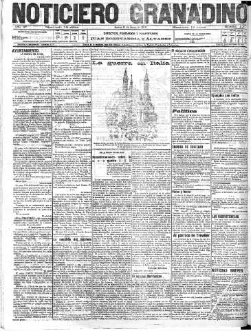 'Noticiero Granadino' - Año XV Número 4971  - 1918 Enero 17