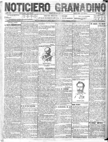 'Noticiero Granadino' - Año XV Número 4975  - 1918 Enero 21