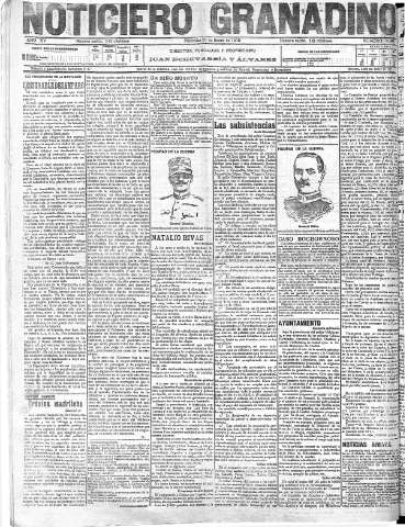 'Noticiero Granadino' - Año XV Número 4984  - 1918 Enero 30