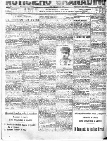'Noticiero Granadino' - Año XV Número 4998  - 1918 Febrero 14
