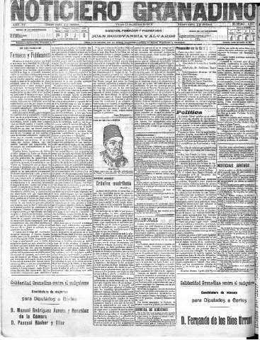 'Noticiero Granadino' - Año XV Número 4999  - 1918 Febrero 15