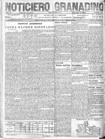 'Noticiero Granadino' - Año XV Número 5018  - 1918 Marzo 05
