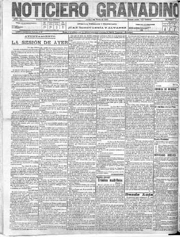 'Noticiero Granadino' - Año XV Número 5020  - 1918 Marzo 07