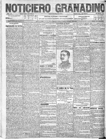'Noticiero Granadino' - Año XV Número 5021  - 1918 Marzo 08