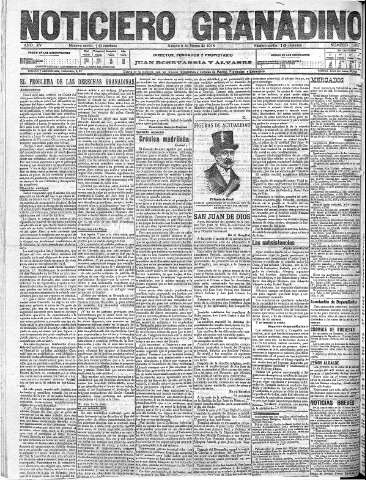 'Noticiero Granadino' - Año XV Número 5022  - 1918 Marzo 09
