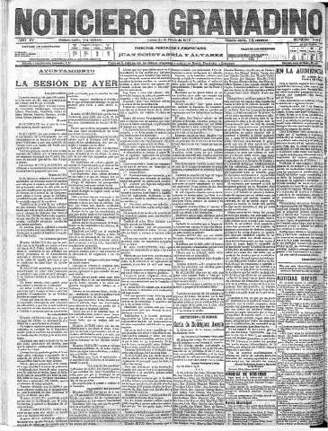 'Noticiero Granadino' - Año XV Número 5034  - 1918 Marzo 21