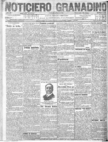 'Noticiero Granadino' - Año XV Número 5039  - 1918 Marzo 26