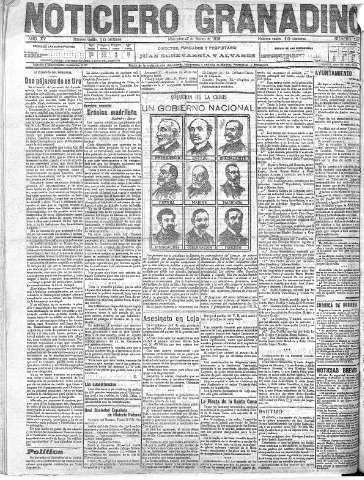'Noticiero Granadino' - Año XV Número 5040  - 1918 Marzo 27