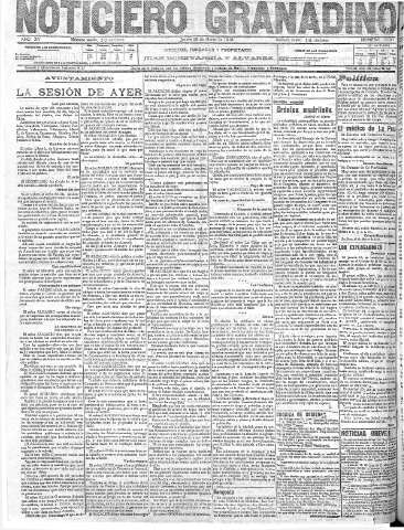 'Noticiero Granadino' - Año XV Número 5041  - 1918 Marzo 28