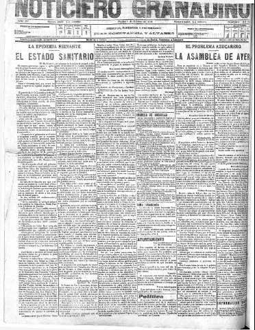 'Noticiero Granadino' - Año XV Número 5226  - 1918 Octubre 01