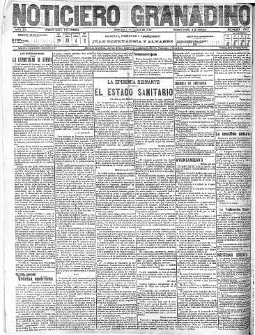 'Noticiero Granadino' - Año XV Número 5227  - 1918 Octubre 02