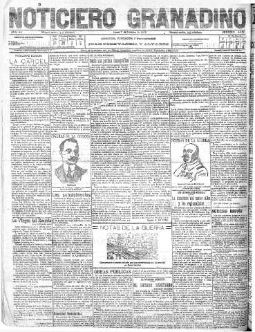 'Noticiero Granadino' - Año XV Número 5232  - 1918 Octubre 07
