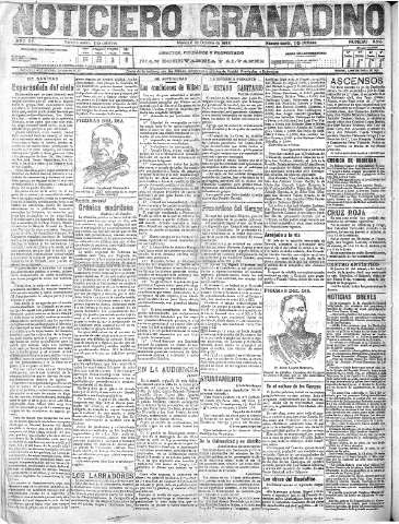 'Noticiero Granadino' - Año XV Número 5233  - 1918 Octubre 08