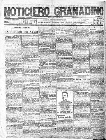'Noticiero Granadino' - Año XV Número 5235  - 1918 Octubre 10